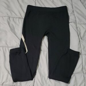 Stylish Black Leggings with White Accent